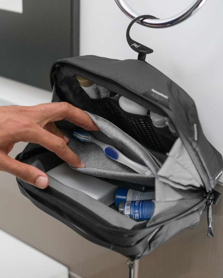 Storing Hygiene Products in the Wash Pouch